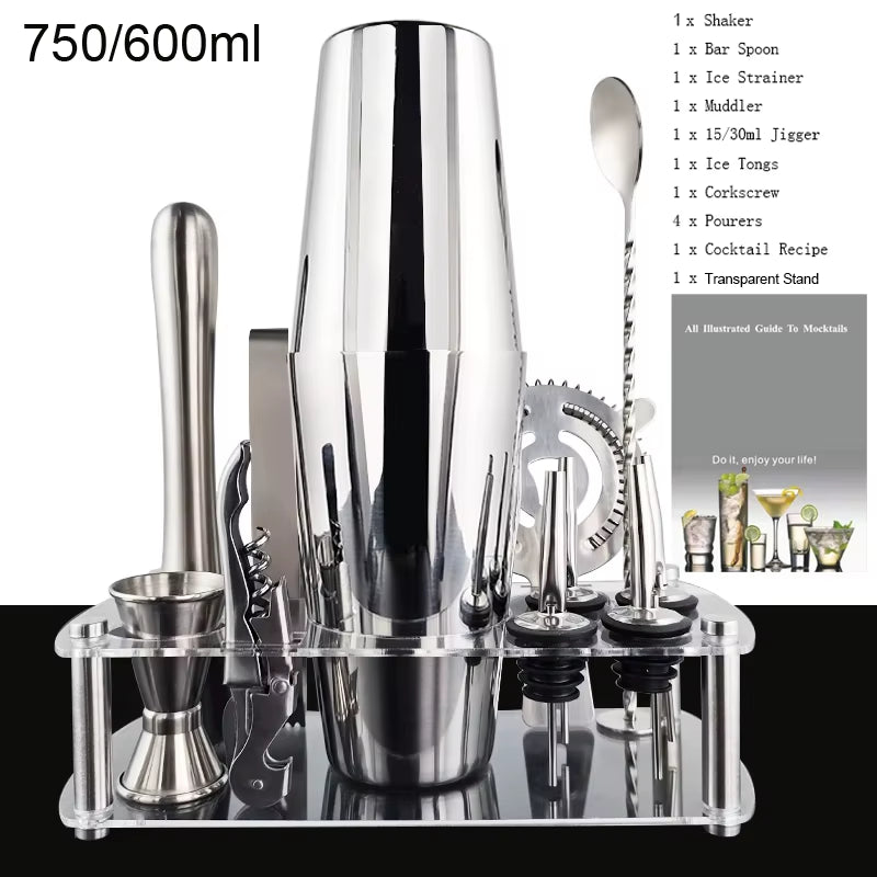 Shake It Like a Polaroid Picture: The 12-Piece Fancy Shaker Set for Cocktails That Won't Mix Themselves!