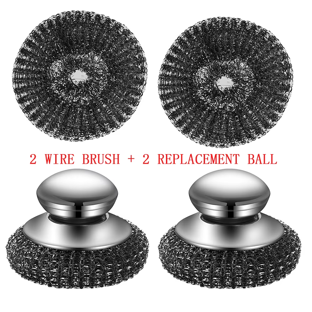 1PC Scrub-a-Dub-Dub: The Mighty Metal Wool Wonder for Your Grimy Pots and Pans!