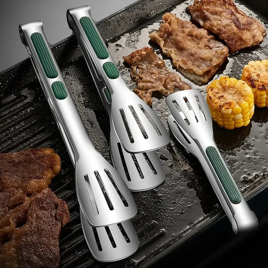 1 Superhero Stainless Steel Food Grabbers: The Ultimate Meat, Salad, and Bread Snatchers for Your BBQ Battles!