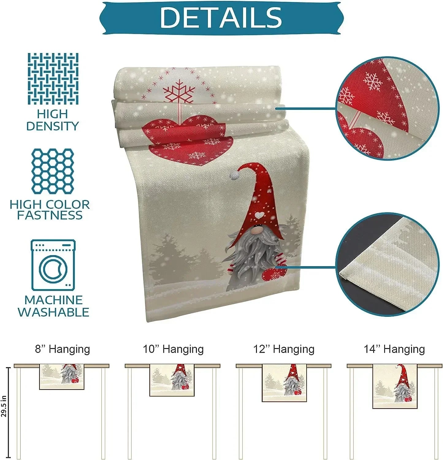 Jolly Gnome's Flaky Love Blanket for Your Feast: A Heartfelt Table Runner That Says "Eat, Drink, and Be Merry!