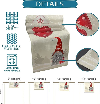 Jolly Gnome's Flaky Love Blanket for Your Feast: A Heartfelt Table Runner That Says "Eat, Drink, and Be Merry!