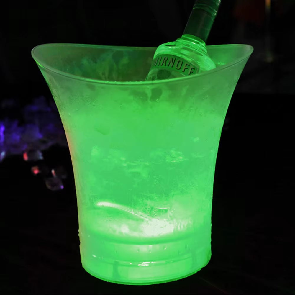 5L Splash-Proof Disco Bucket: The Party's Gonna Get Lit with Colorful Booze and Ice!