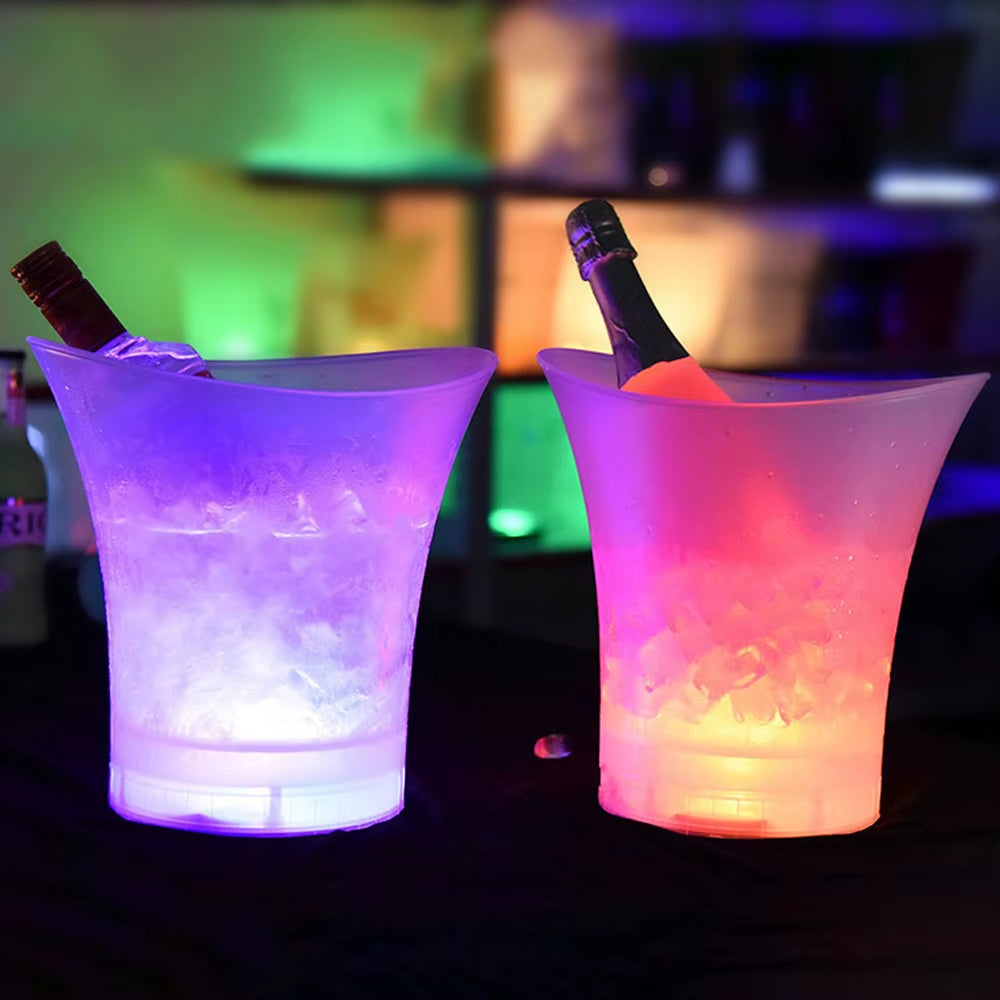 5L Splash-Proof Disco Bucket: The Party's Gonna Get Lit with Colorful Booze and Ice!