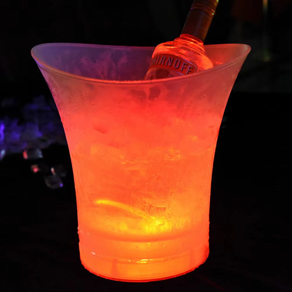 5L Splash-Proof Disco Bucket: The Party's Gonna Get Lit with Colorful Booze and Ice!