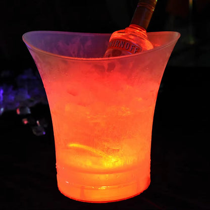 5L Splash-Proof Disco Bucket: The Party's Gonna Get Lit with Colorful Booze and Ice!