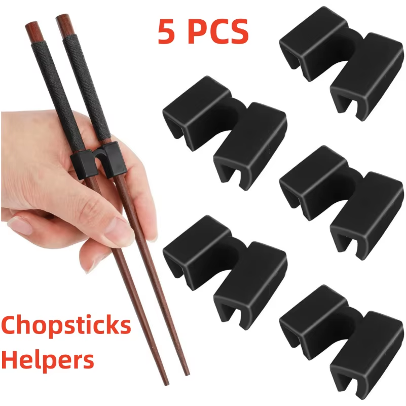 5 PCS "Chopstick Sidekicks" - Your New Best Buds for Mastering the Art of Noodle-Nabbing!