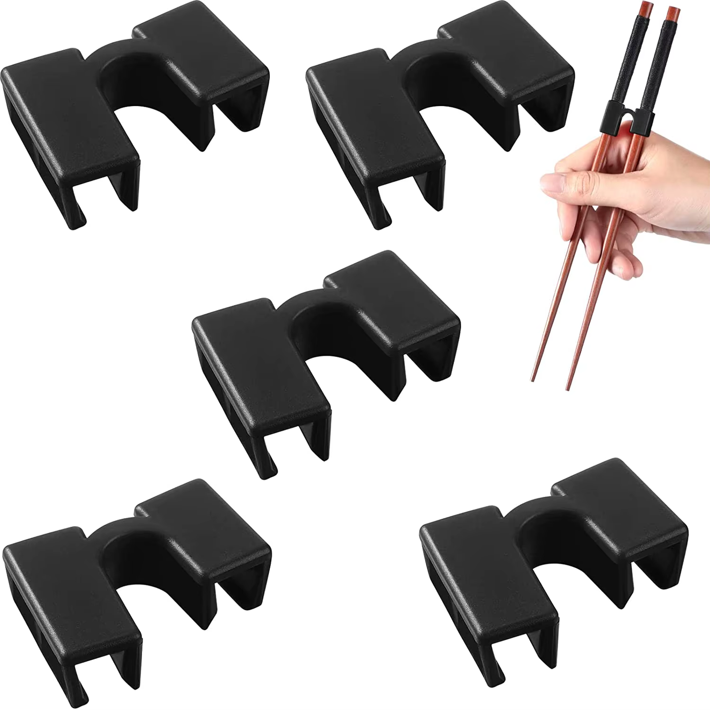 5 PCS "Chopstick Sidekicks" - Your New Best Buds for Mastering the Art of Noodle-Nabbing!