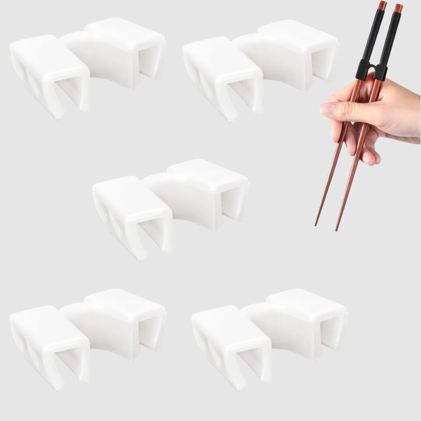5 PCS "Chopstick Sidekicks" - Your New Best Buds for Mastering the Art of Noodle-Nabbing!
