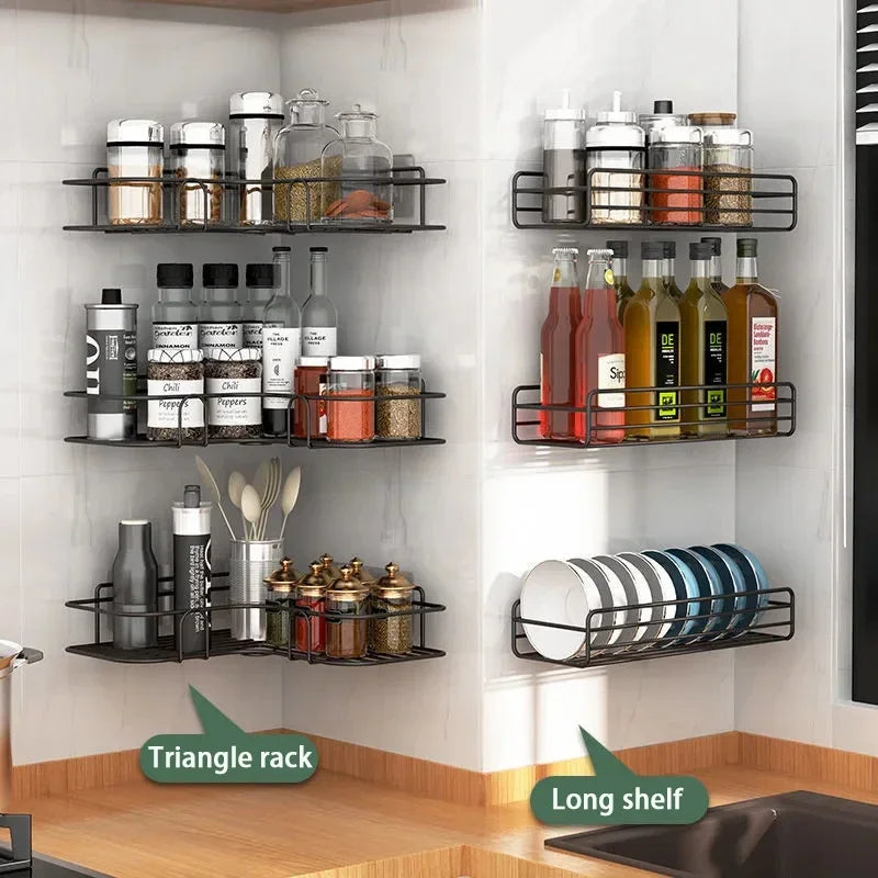 Spice Up Your Life: The Wall-Hugging, No-Drill Metal Shelf That Organizes Your Kitchen Without Breaking a Sweat!