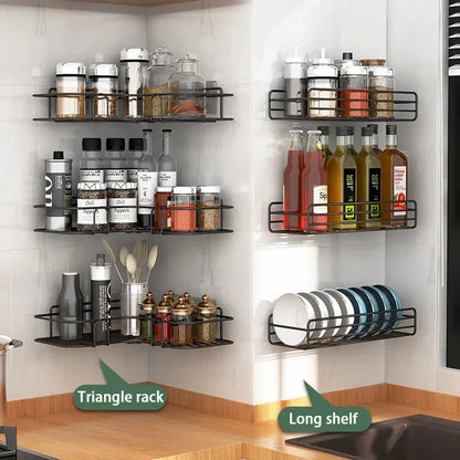 Spice Up Your Life: The Wall-Hugging, No-Drill Metal Shelf That Organizes Your Kitchen Without Breaking a Sweat!