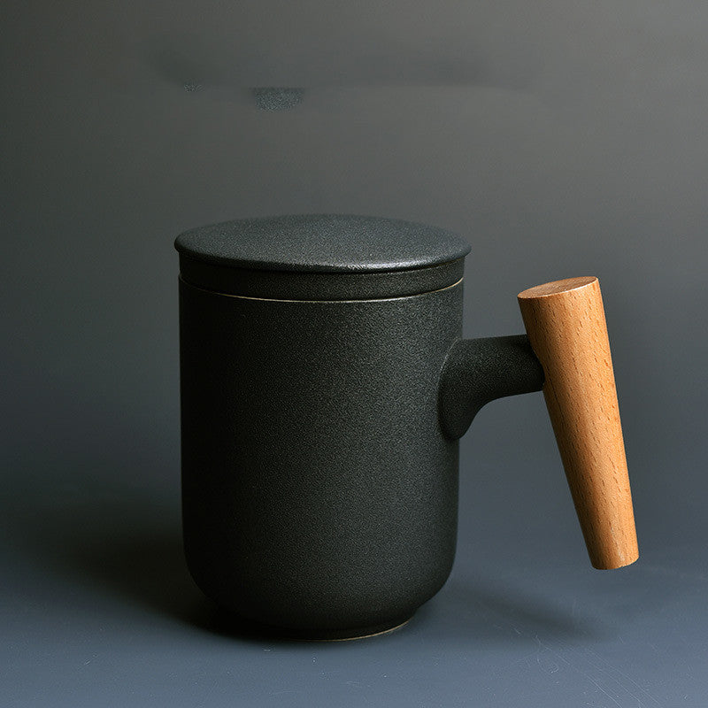 Gigantic Sippy Cup with a Fancy Wooden Handle for Hydration Enthusiasts