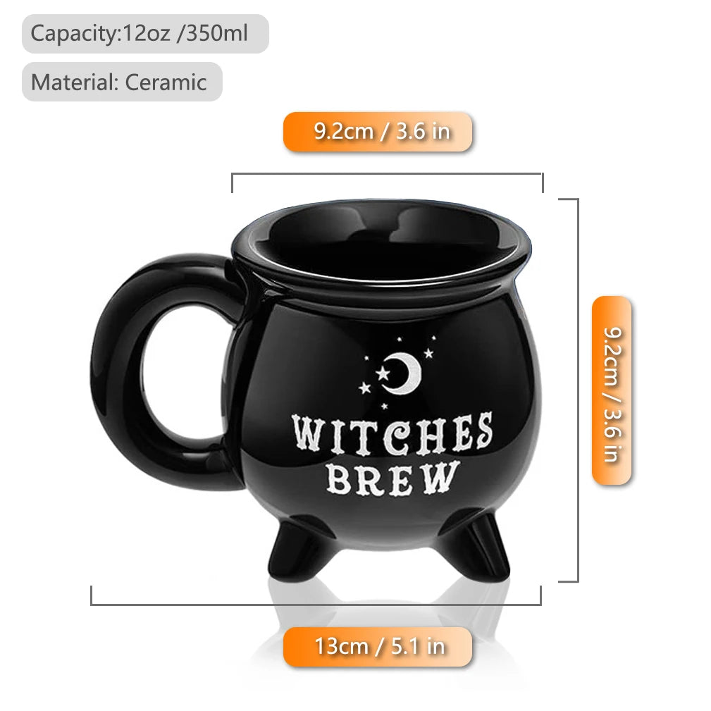 Witch's Cauldron Coffee Mug: For Potions, Brews, and Avoiding Morning Spells!