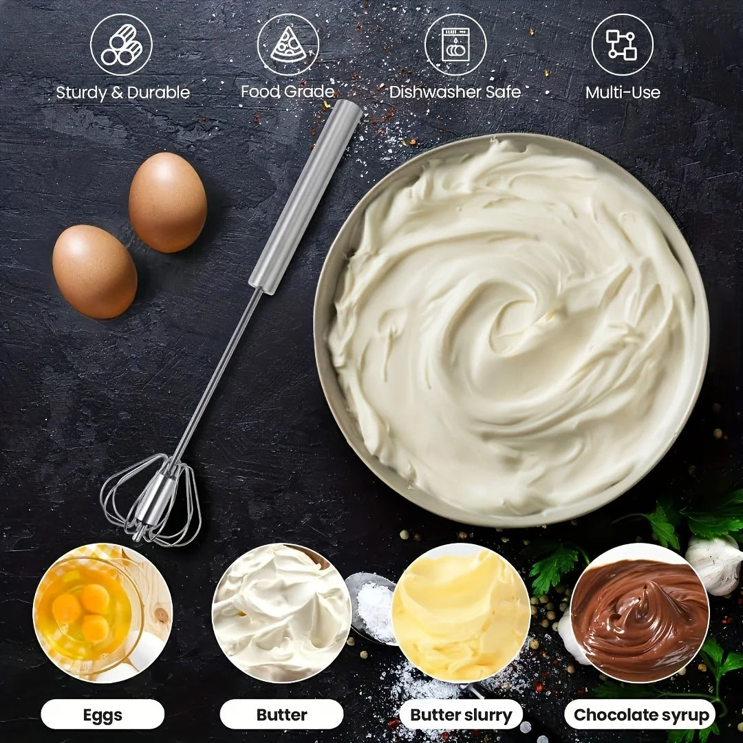Whisk It Real Good: The Stainless Steel Egginator 3000 - Your Kitchen's Secret Weapon for Eggcellent Mixing Mayhem!