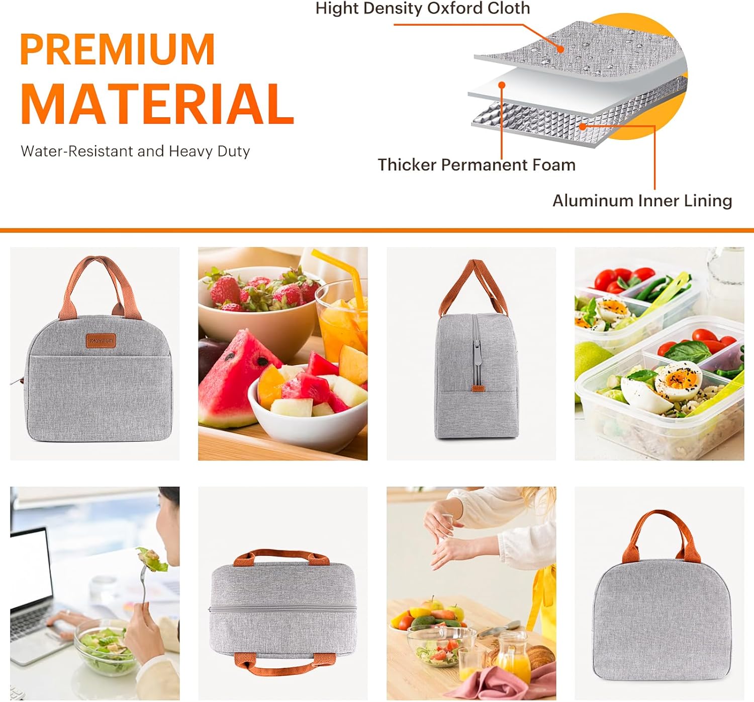 The "I Can't Believe It's Not a Magic Bag" - Portable Food Party Pouch for Grown-Ups: Keep Your Leftovers Cool and Your Secrets Hot (Grey)