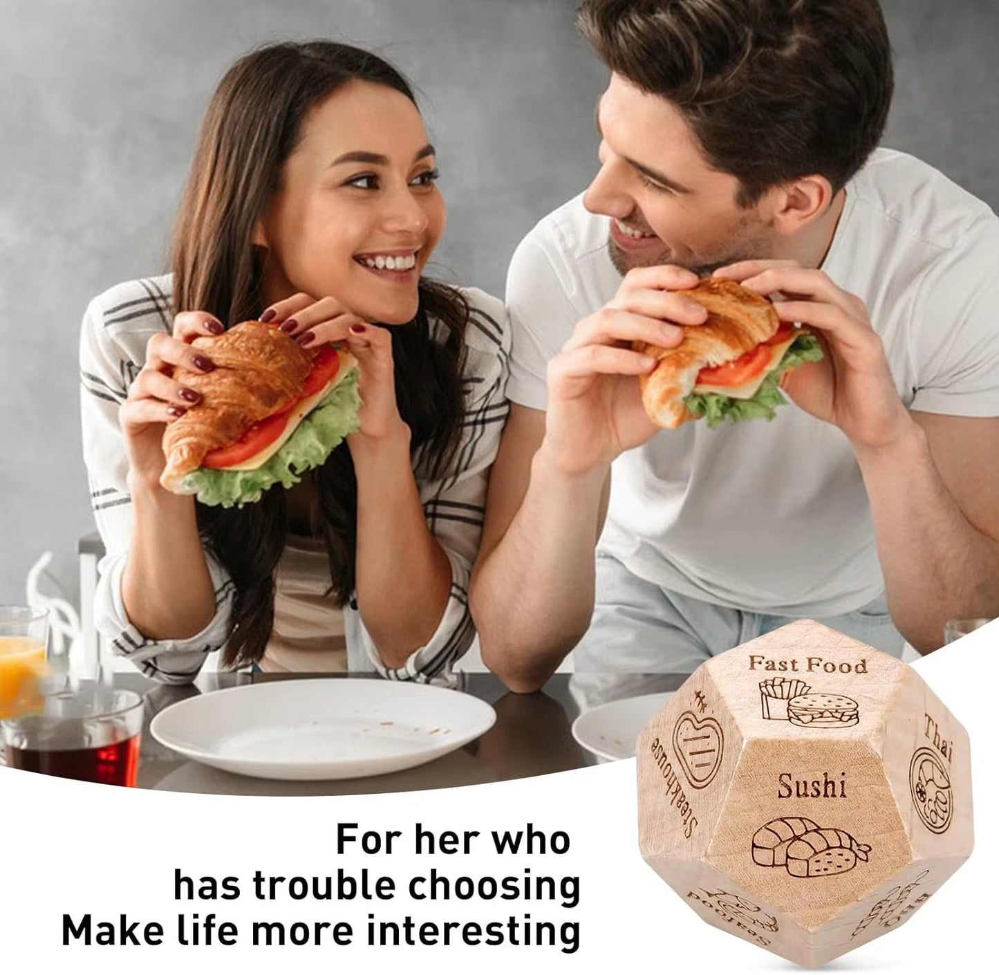 Roll the Love: Decision Dice for Couples Who Can't Decide What to Eat or Watch on Date Night! Perfect for Christmas, Birthdays, and "I Swear I Love You" Days!