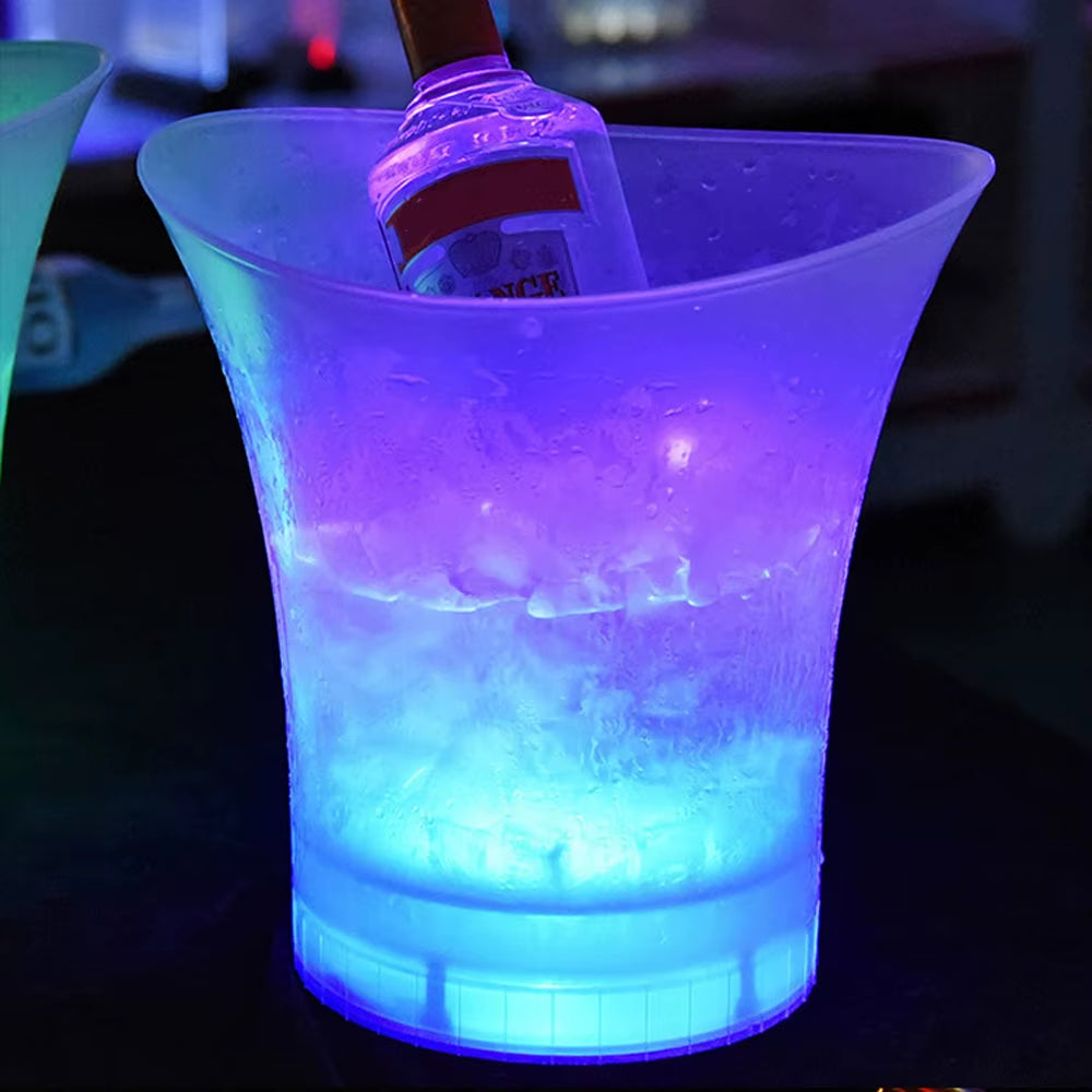 5L Splash-Proof Disco Bucket: The Party's Gonna Get Lit with Colorful Booze and Ice!