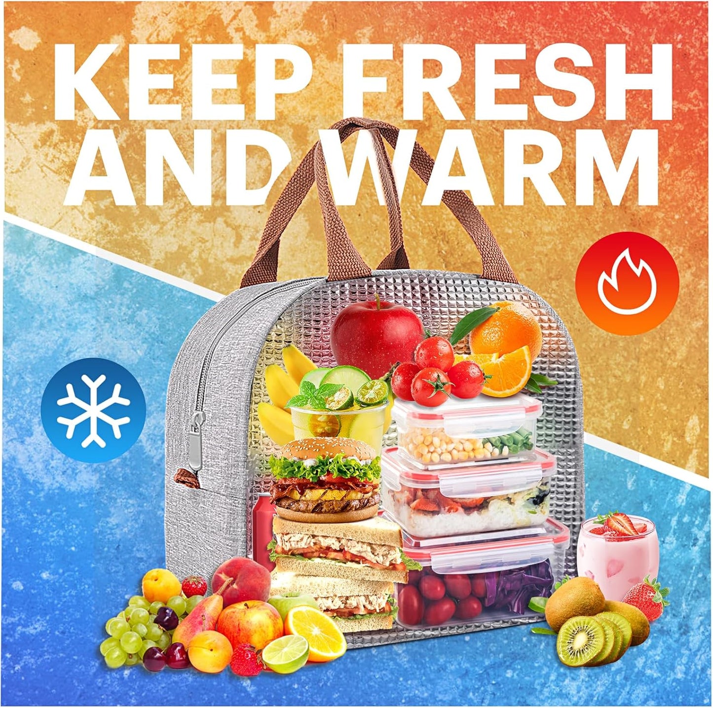 The "I Can't Believe It's Not a Magic Bag" - Portable Food Party Pouch for Grown-Ups: Keep Your Leftovers Cool and Your Secrets Hot (Grey)