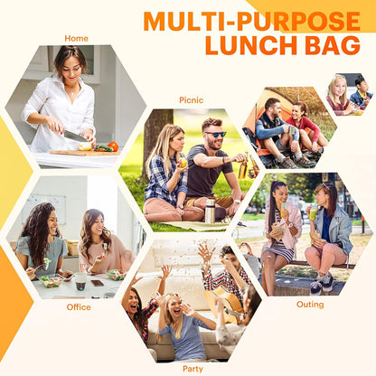 The "I Can't Believe It's Not a Magic Bag" - Portable Food Party Pouch for Grown-Ups: Keep Your Leftovers Cool and Your Secrets Hot (Grey)