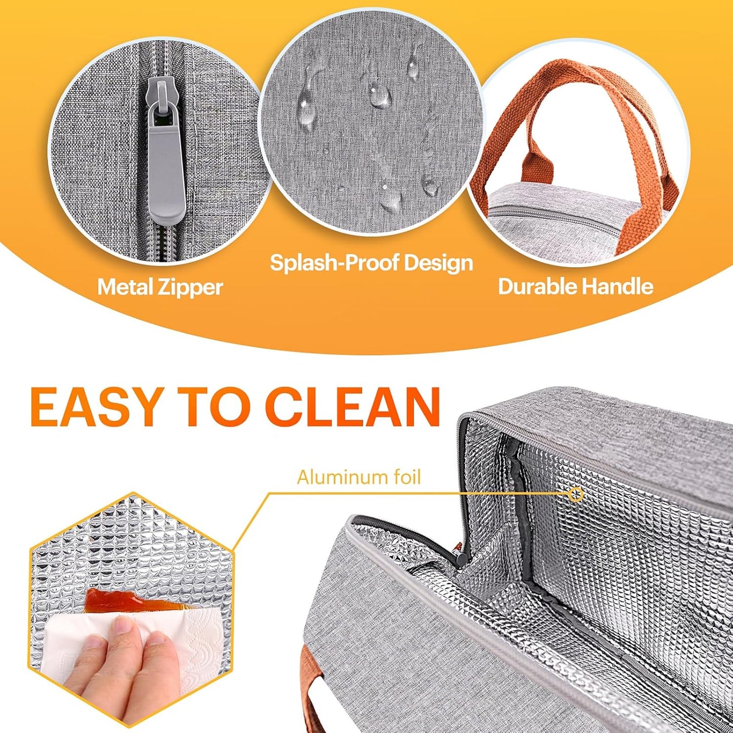 The "I Can't Believe It's Not a Magic Bag" - Portable Food Party Pouch for Grown-Ups: Keep Your Leftovers Cool and Your Secrets Hot (Grey)
