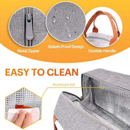 The "I Can't Believe It's Not a Magic Bag" - Portable Food Party Pouch for Grown-Ups: Keep Your Leftovers Cool and Your Secrets Hot (Grey)