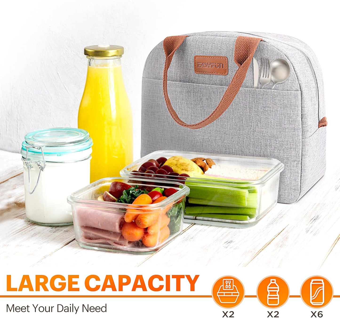 The "I Can't Believe It's Not a Magic Bag" - Portable Food Party Pouch for Grown-Ups: Keep Your Leftovers Cool and Your Secrets Hot (Grey)