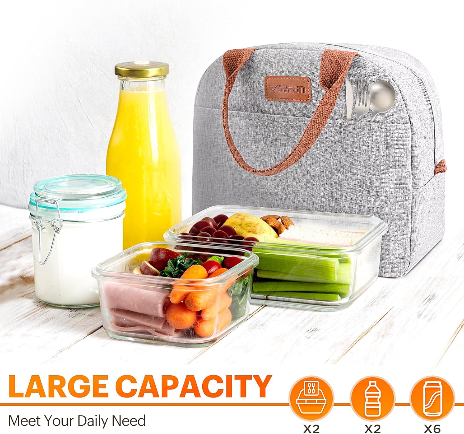 The "I Can't Believe It's Not a Magic Bag" - Portable Food Party Pouch for Grown-Ups: Keep Your Leftovers Cool and Your Secrets Hot (Grey)