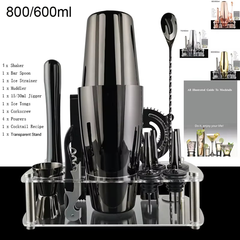 Shake It Like a Polaroid Picture: The 12-Piece Fancy Shaker Set for Cocktails That Won't Mix Themselves!