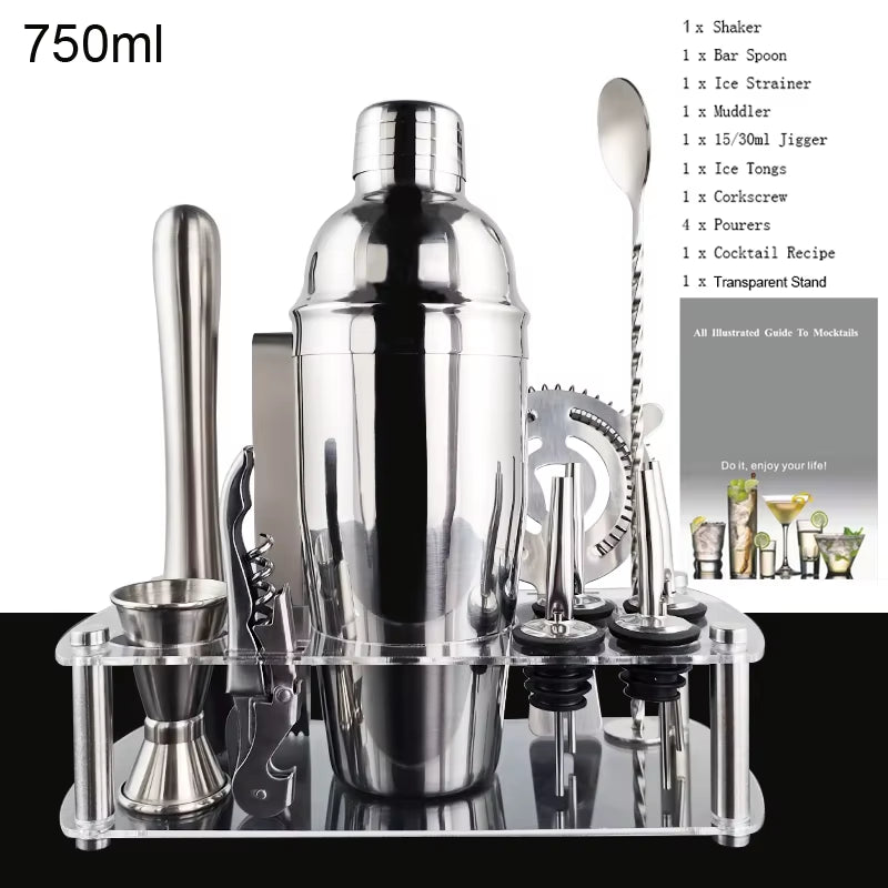 Shake It Like a Polaroid Picture: The 12-Piece Fancy Shaker Set for Cocktails That Won't Mix Themselves!