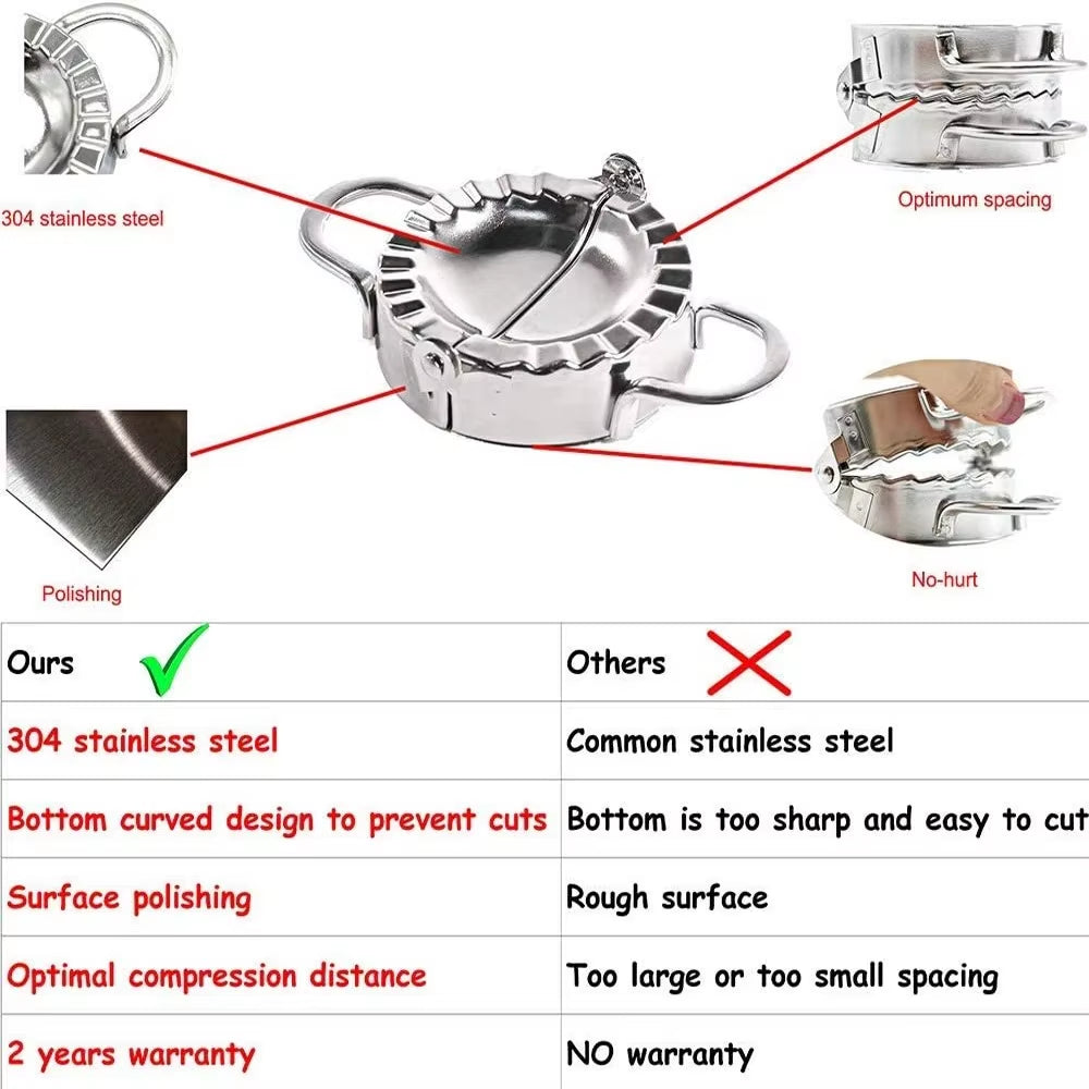 Dumpling Dynamo: The Ultimate Steel Press for Wrapping Your Way to Pastry Paradise!