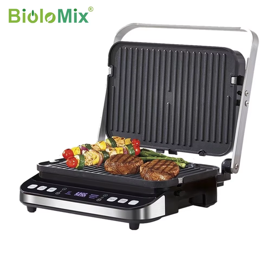 Biolomix 2000W Grill-o-Matic: The Ultimate Sizzle Machine for Paninis, Waffles, and Whatever Else You Can Squish!