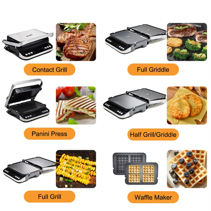 Biolomix 2000W Grill-o-Matic: The Ultimate Sizzle Machine for Paninis, Waffles, and Whatever Else You Can Squish!