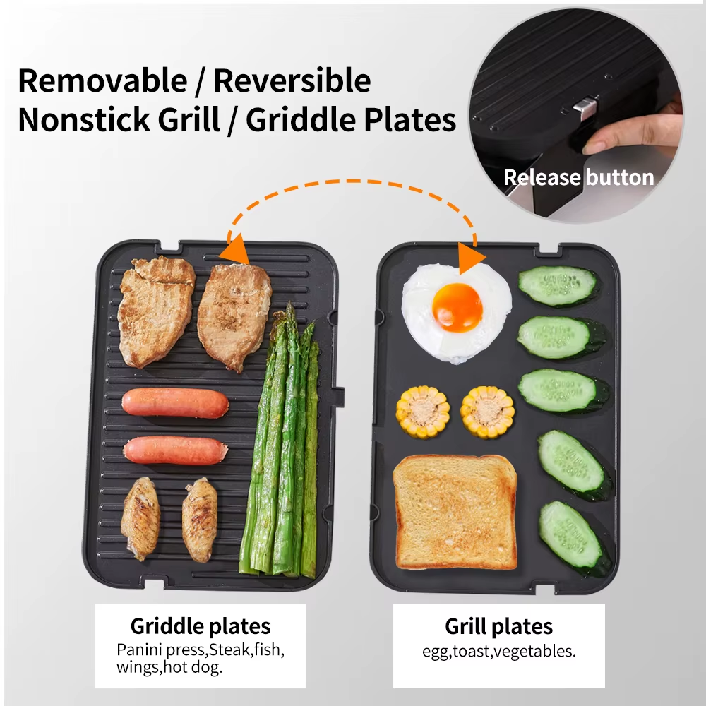 Biolomix 2000W Grill-o-Matic: The Ultimate Sizzle Machine for Paninis, Waffles, and Whatever Else You Can Squish!