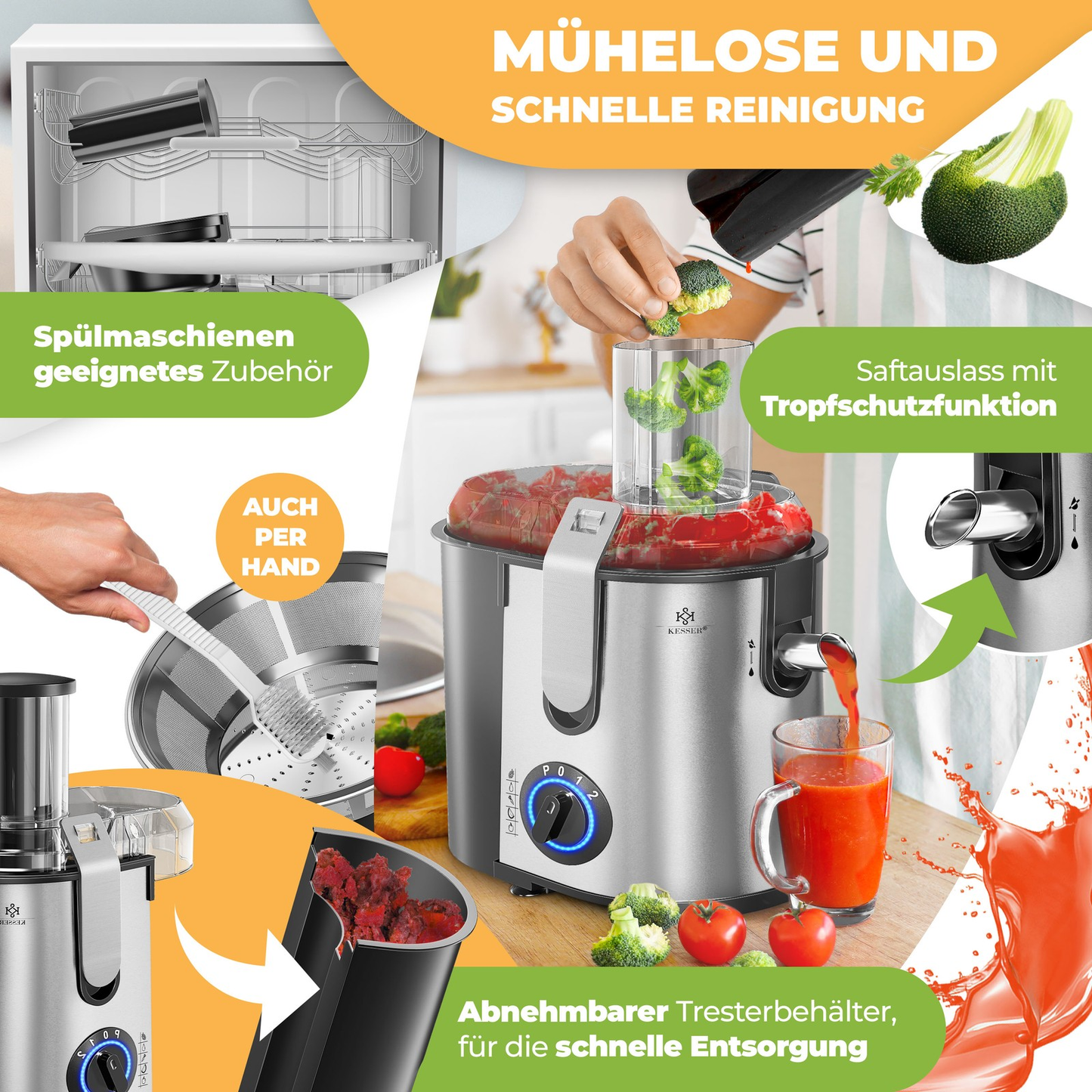 KESSER® Juice Squeezer 1100W: The Fruit's Worst Nightmare!