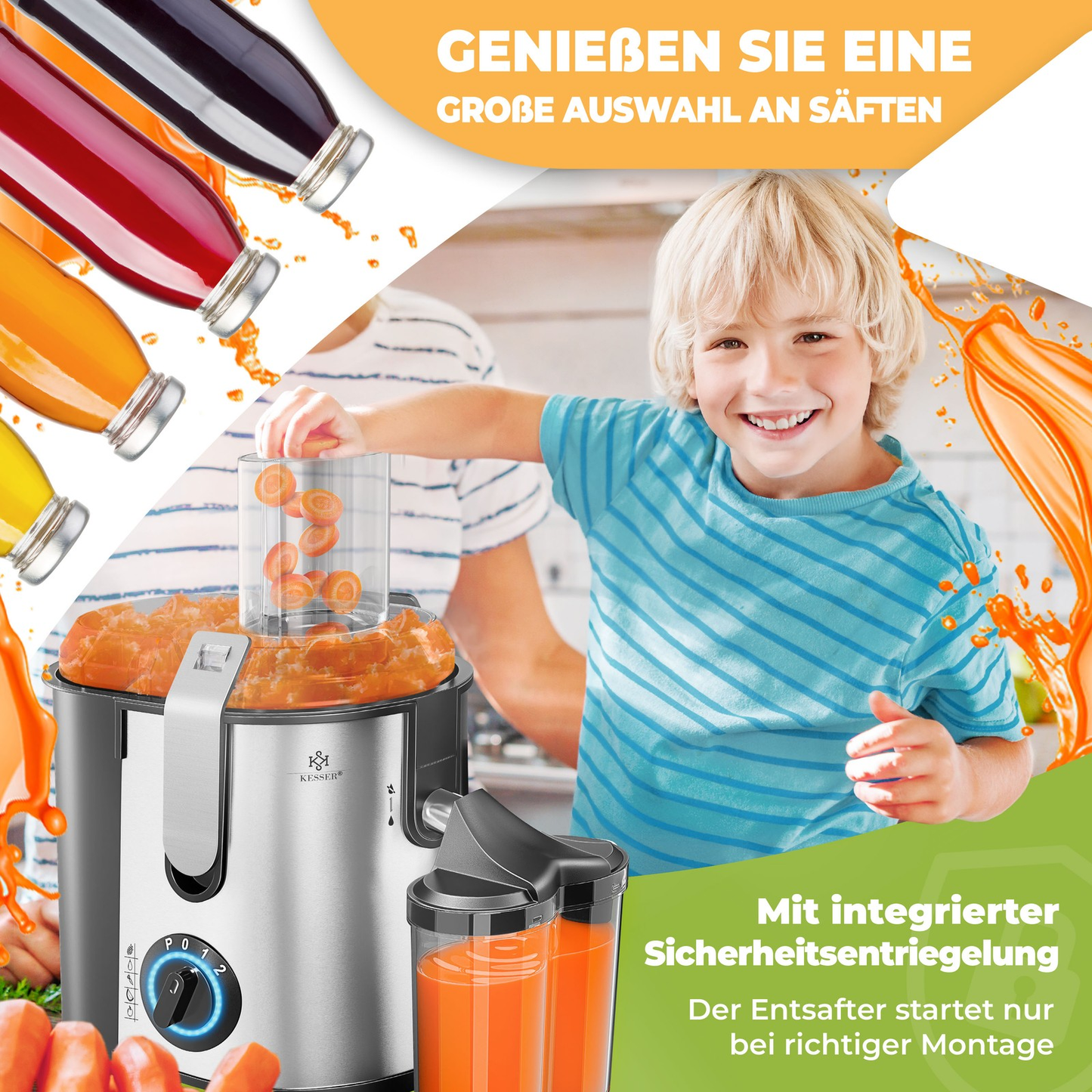 KESSER® Juice Squeezer 1100W: The Fruit's Worst Nightmare!