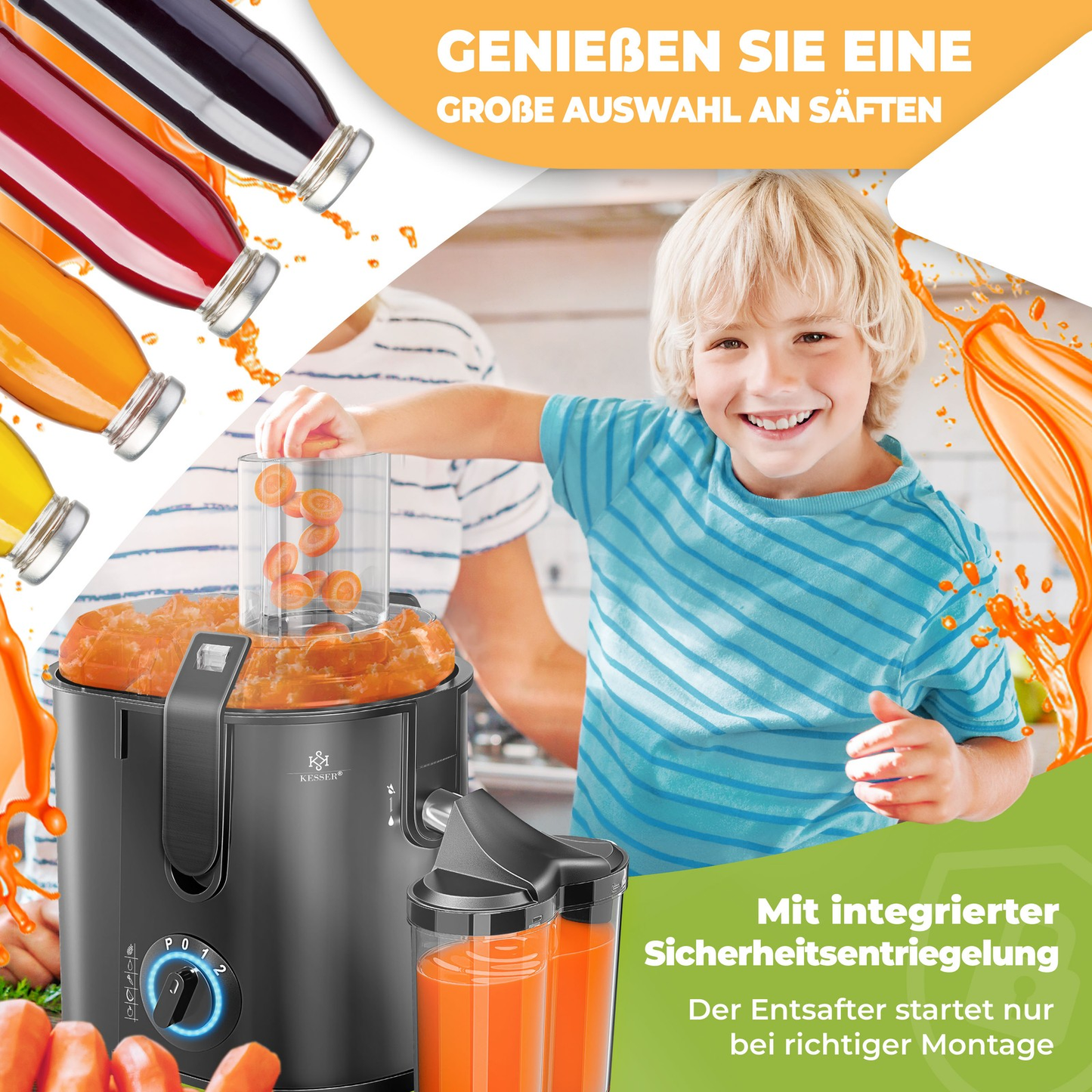 KESSER® Juice Squeezer 1100W: The Fruit's Worst Nightmare!