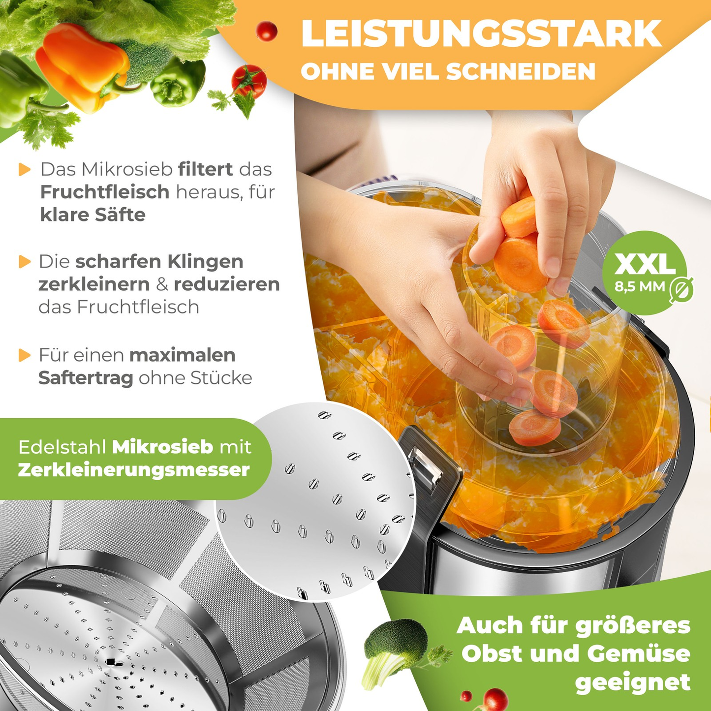 KESSER® Juice Squeezer 1100W: The Fruit's Worst Nightmare!