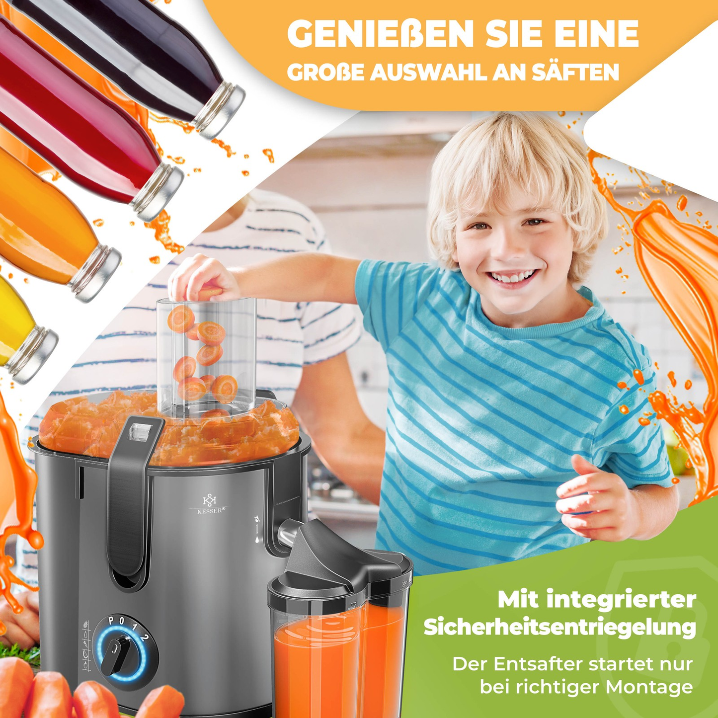 KESSER® Juice Squeezer 1100W: The Fruit's Worst Nightmare!