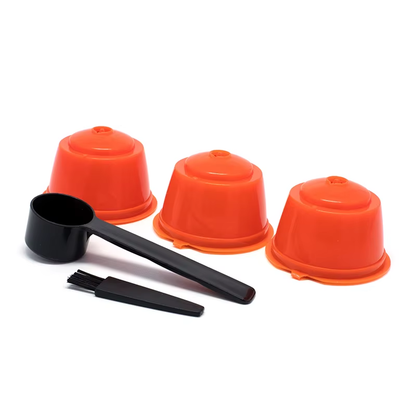 Triple Trouble: The Ultimate Dolce Gusto Coffee Filter Trio with a Spoon and Brush for Caffeine Shenanigans!