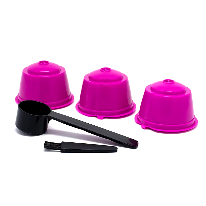 Triple Trouble: The Ultimate Dolce Gusto Coffee Filter Trio with a Spoon and Brush for Caffeine Shenanigans!