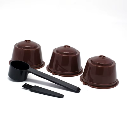 Triple Trouble: The Ultimate Dolce Gusto Coffee Filter Trio with a Spoon and Brush for Caffeine Shenanigans!