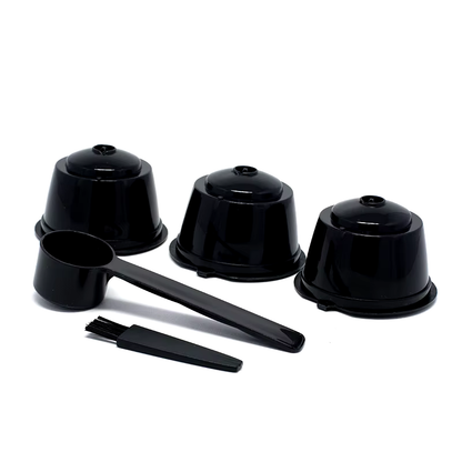 Triple Trouble: The Ultimate Dolce Gusto Coffee Filter Trio with a Spoon and Brush for Caffeine Shenanigans!