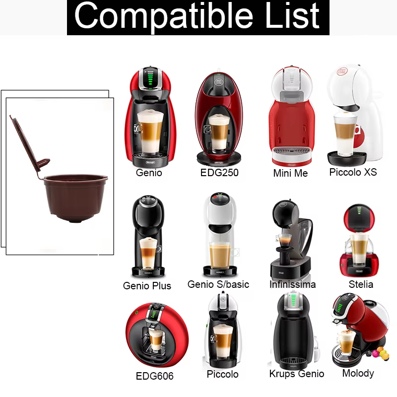 Triple Trouble: The Ultimate Dolce Gusto Coffee Filter Trio with a Spoon and Brush for Caffeine Shenanigans!