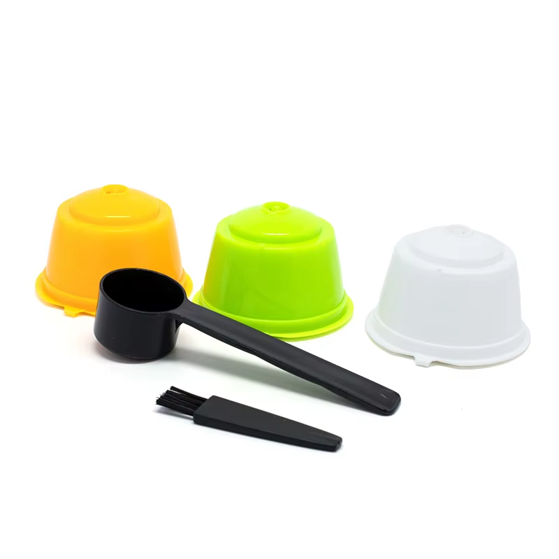 Triple Trouble: The Ultimate Dolce Gusto Coffee Filter Trio with a Spoon and Brush for Caffeine Shenanigans!