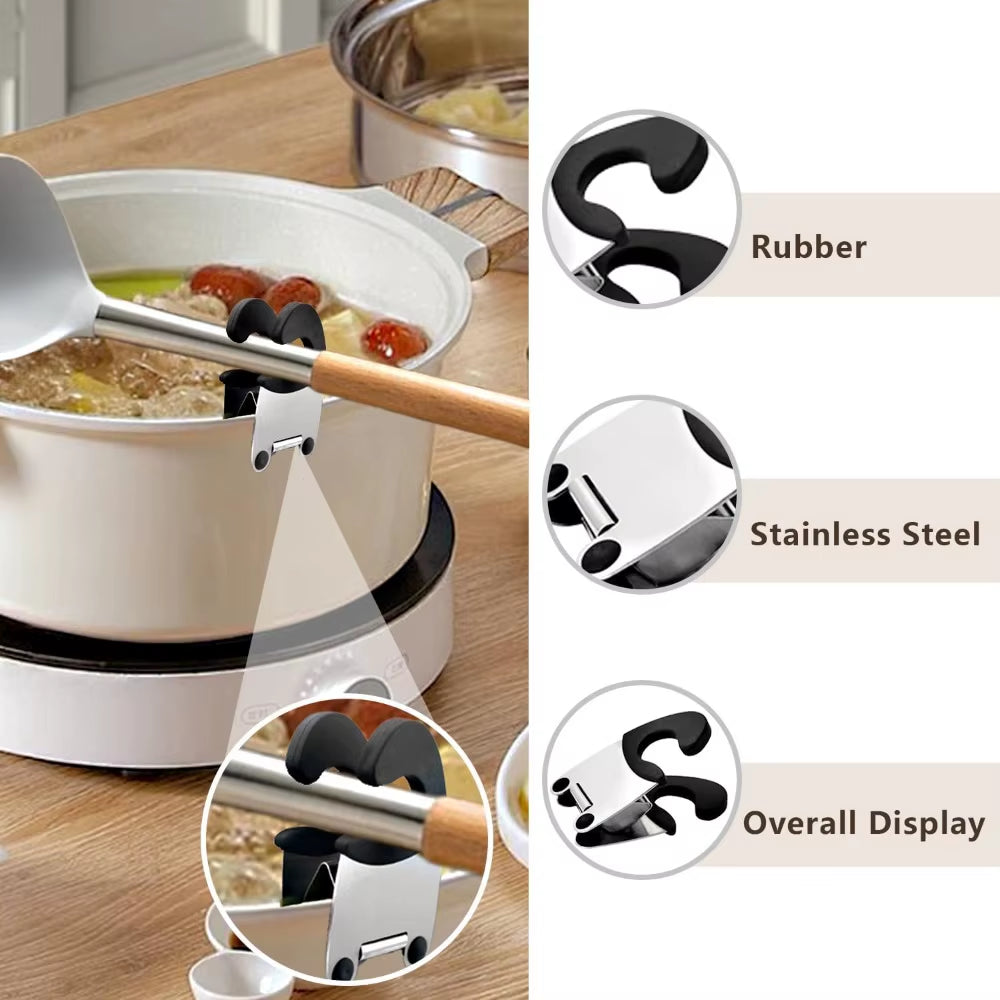 One Silly Steel Clip: The Ultimate Kitchen Sidekick for Your Spoon, Spatula, and Fork - Because No One Likes a Scalded Hand!