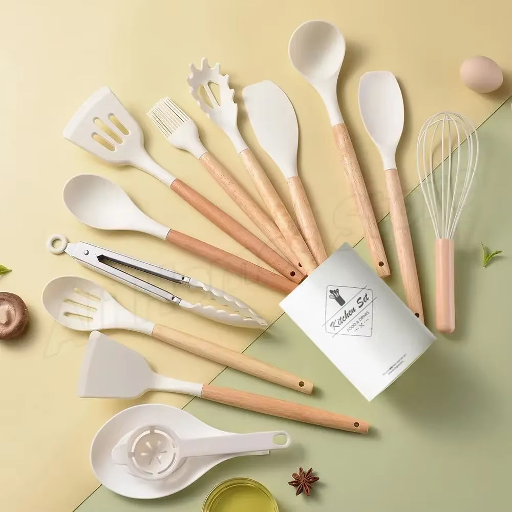 Silicone Shenanigans: 12-Piece Kitchen Wizardry for Culinary Mischief!
