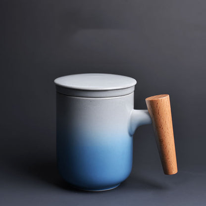 Gigantic Sippy Cup with a Fancy Wooden Handle for Hydration Enthusiasts