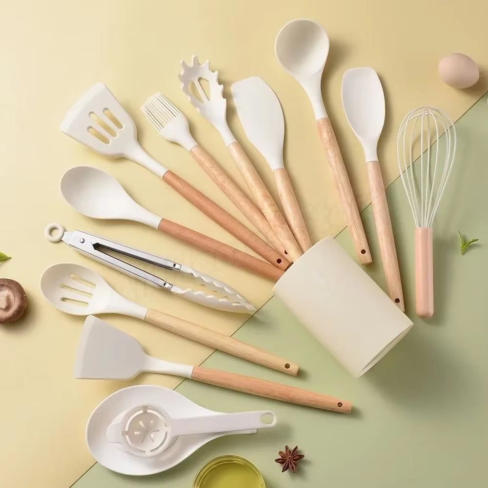 Silicone Shenanigans: 12-Piece Kitchen Wizardry for Culinary Mischief!
