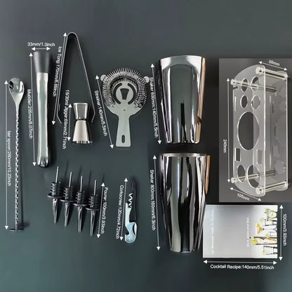 Shake It Like a Polaroid Picture: The 12-Piece Fancy Shaker Set for Cocktails That Won't Mix Themselves!