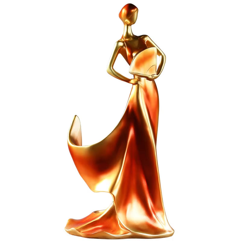 Sassy Lady in a Skirt Holding Wine: The Ultimate Home Decor Drama Queen!