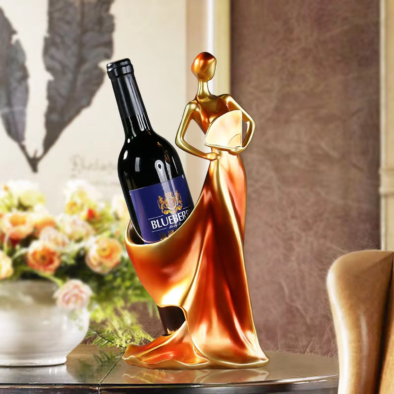 Sassy Lady in a Skirt Holding Wine: The Ultimate Home Decor Drama Queen!
